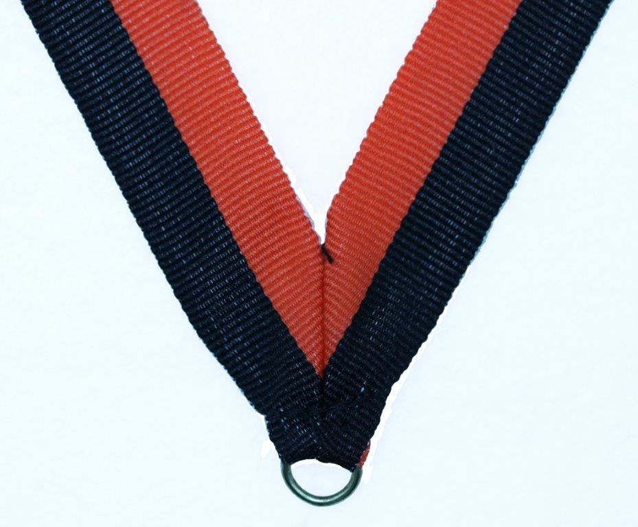 Ribbons w/ Snap Clip Black/Orange 7/8" X 32"