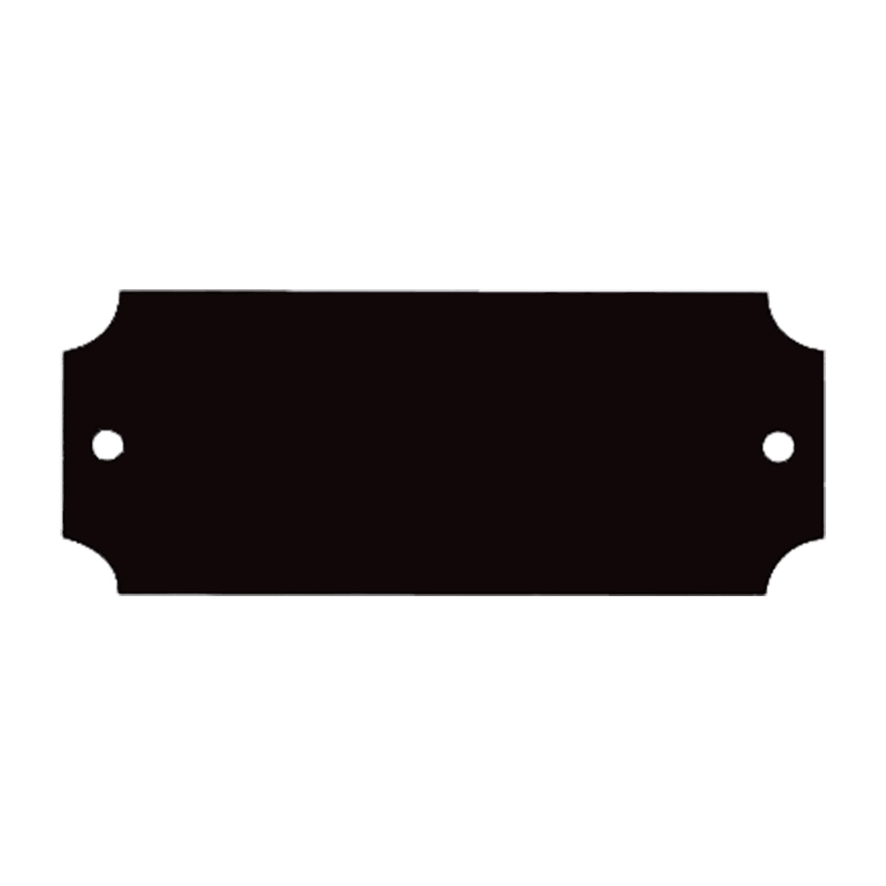 2 1/2" x 1" x .020" Laserable Black Brass Perpetual Plate with Gold Border