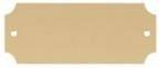 2 1/2" x 1" x .020" Laserable Black Brass Perpetual Plate with Gold Border