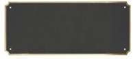6 1/2" x 2 3/4" x .020" Laserable Black Brass Perpetual Plate with Gold Border