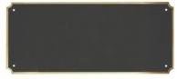 8 1/2" x 3 1/2" x .016 Laserable Black Brass Perpetual Plate with Gold Border