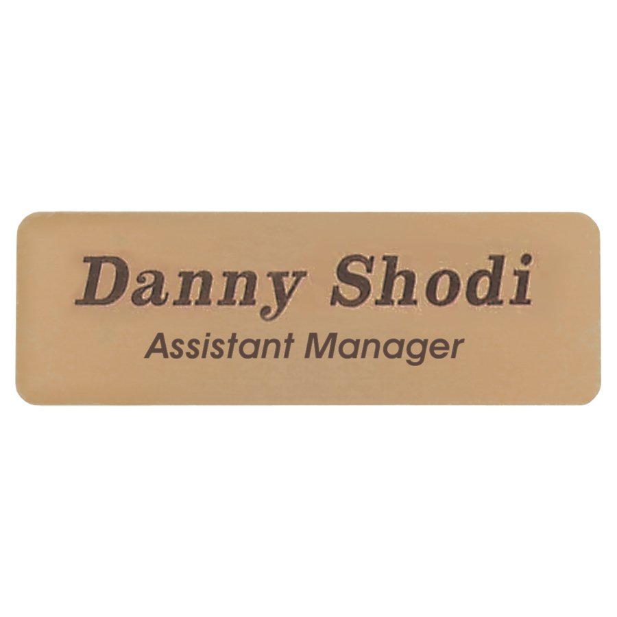 2 3/4" x 7/8" White Dynasub Aluminum Name Badge Plate