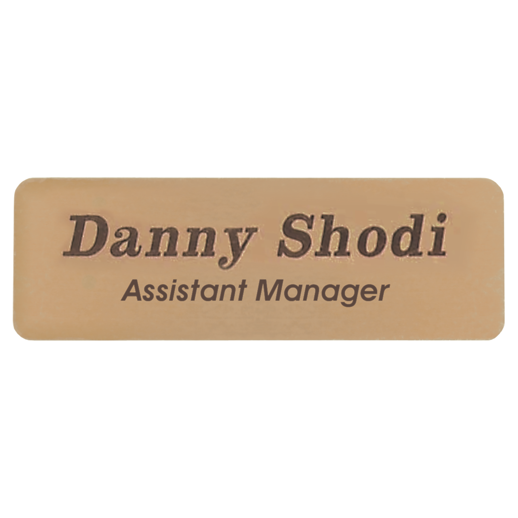 3" x 1" White Dynasub Aluminum Name Badge Plate
