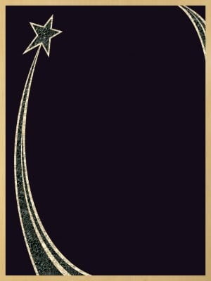 Brass Plated Steel Rising Star Plaque Plate