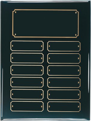 24 Plate Black Piano Finish Completed Perpetual Plaque