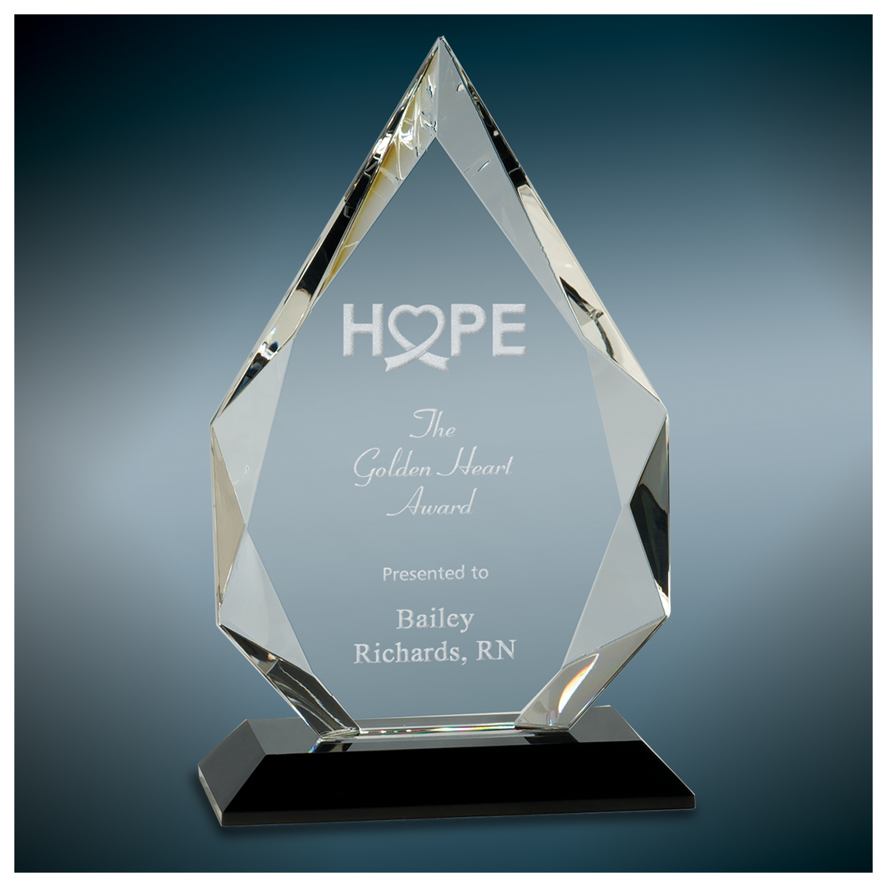 6" Clear Crystal with Clock and Black Crystal Trim