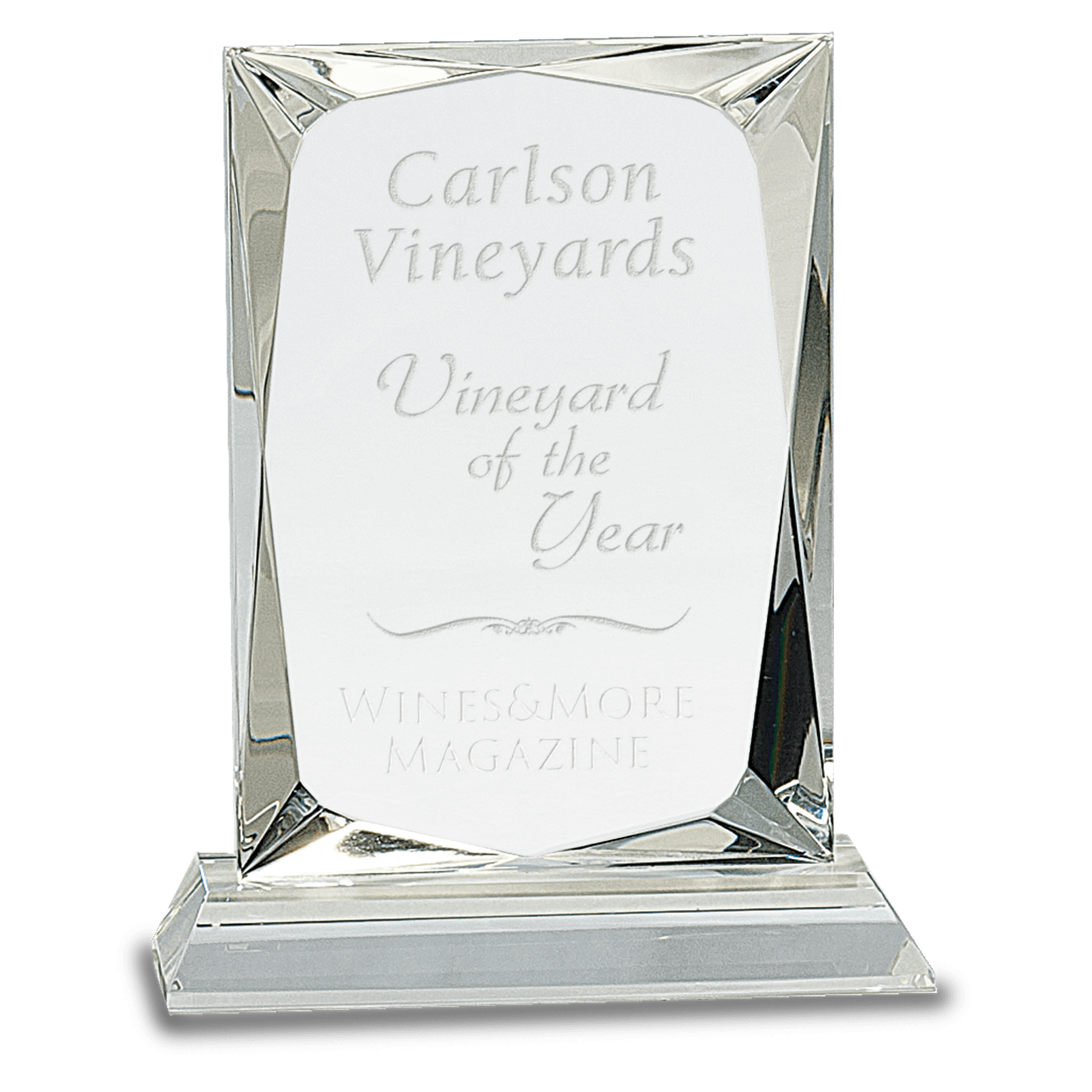 6" Clear Crystal with Clock and Black Crystal Trim