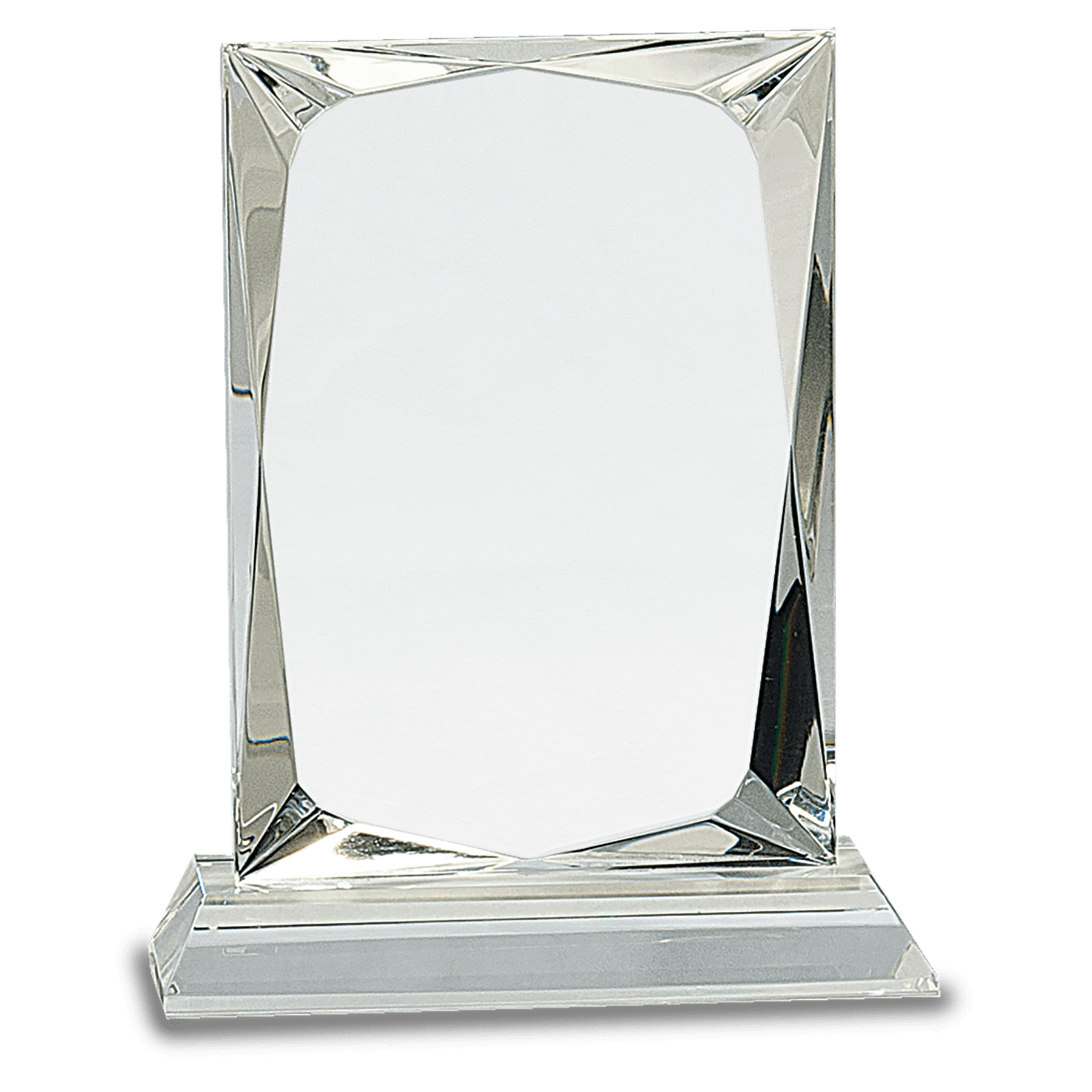 6" Clear Crystal with Clock and Black Crystal Trim