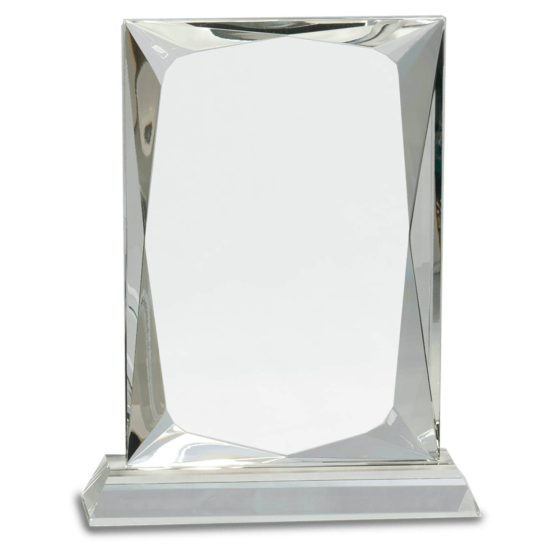 6" Clear Crystal with Clock and Black Crystal Trim