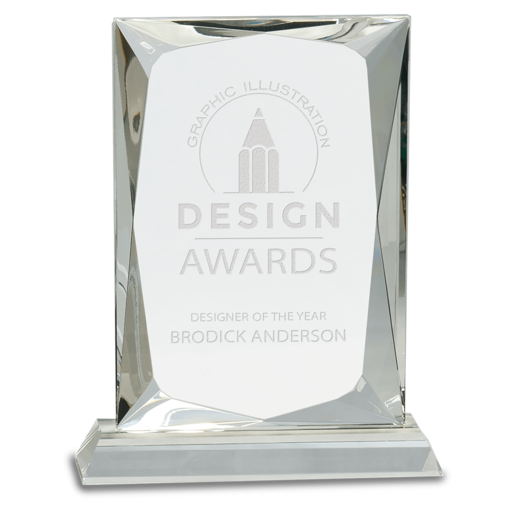 6" Clear Crystal with Clock and Black Crystal Trim