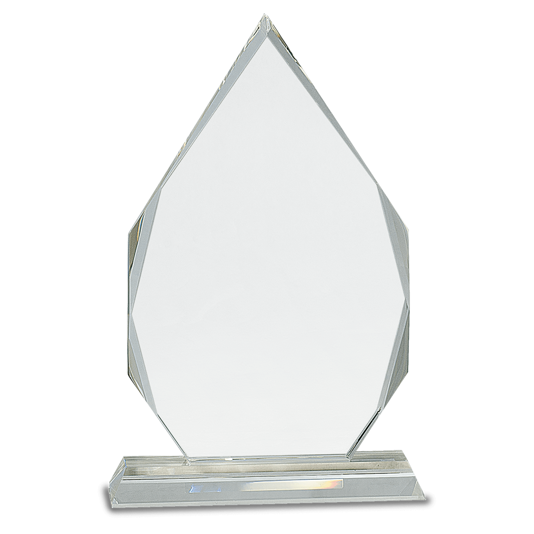 6" Clear Crystal with Clock and Black Crystal Trim