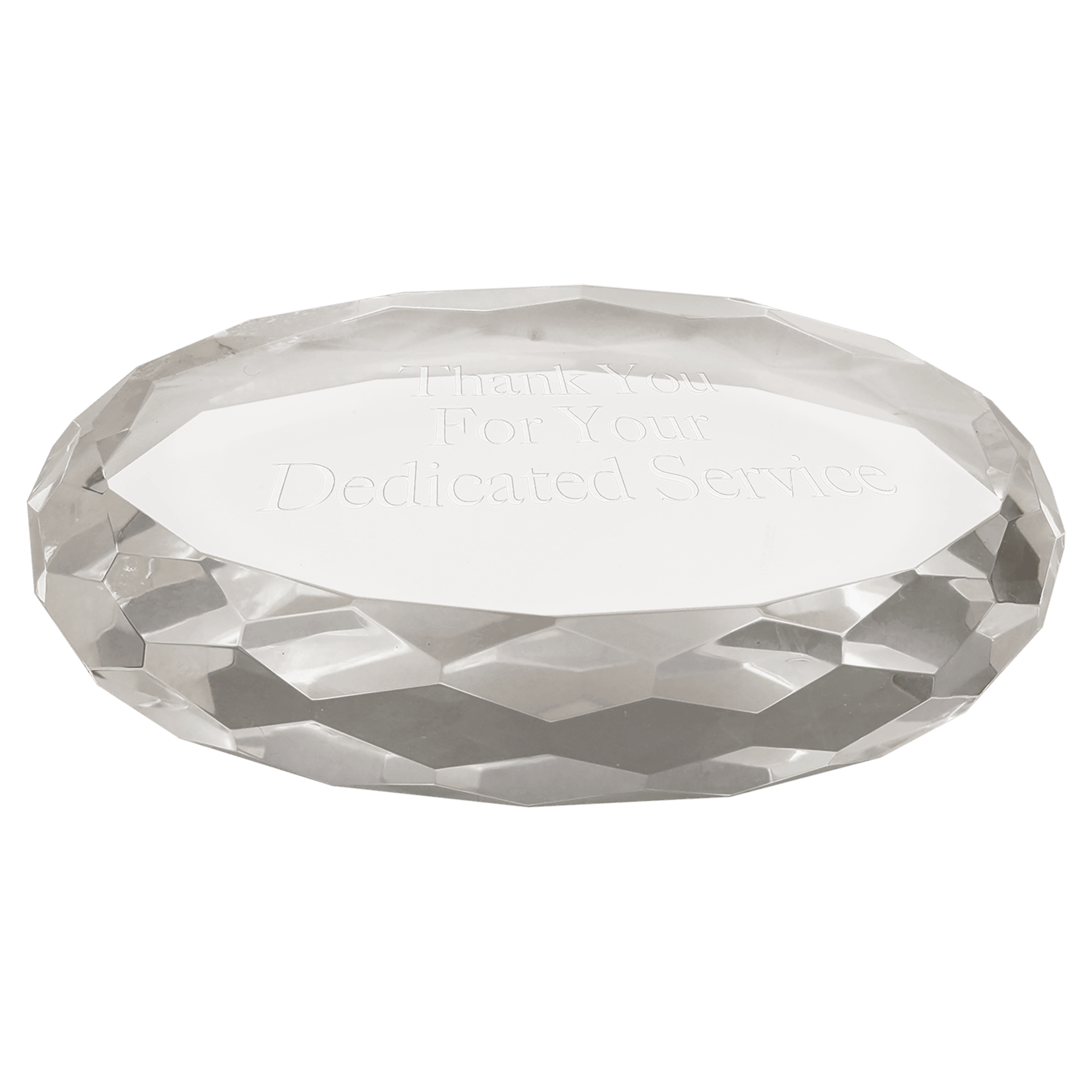 6" Clear Crystal with Clock and Black Crystal Trim