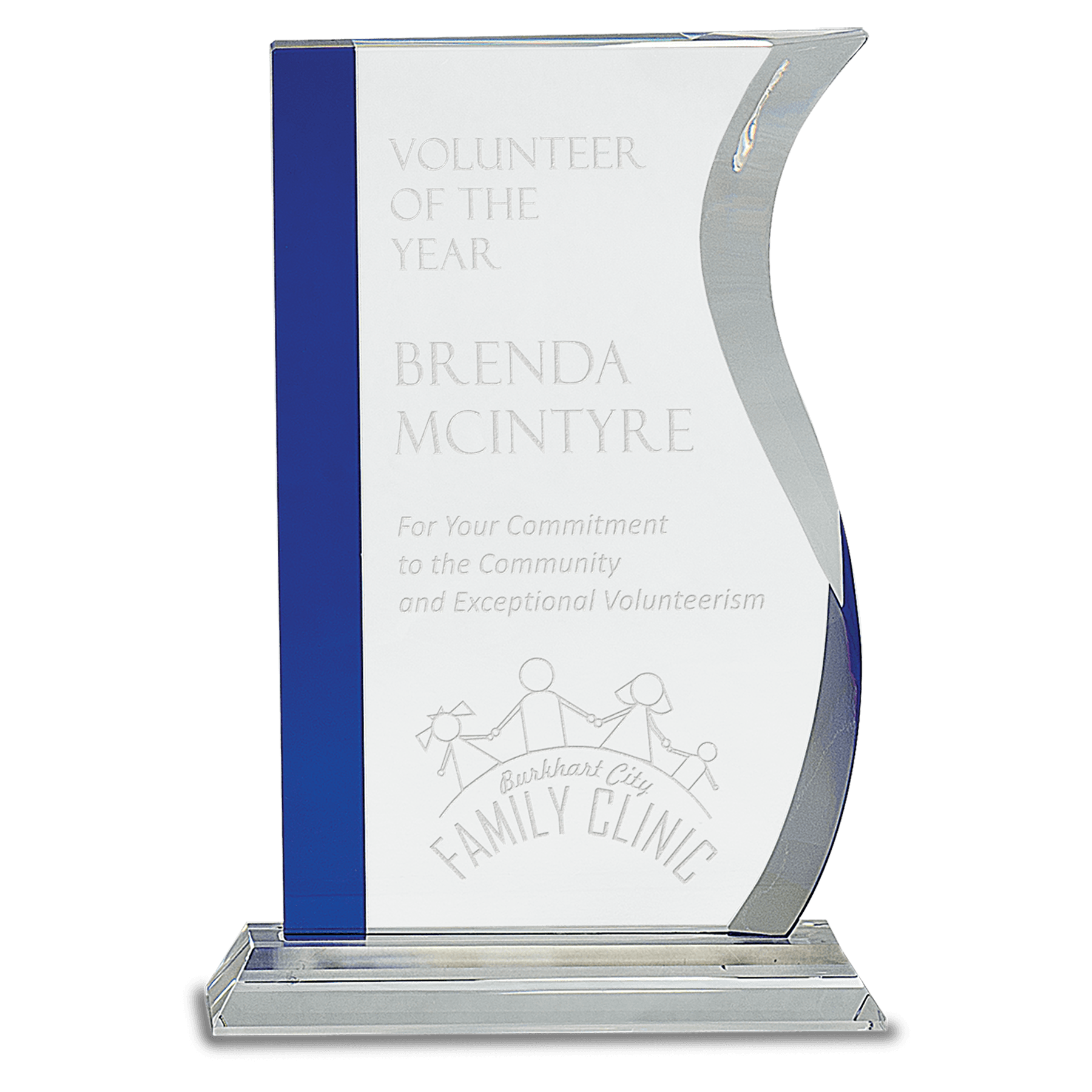 6" Clear Crystal with Clock and Black Crystal Trim