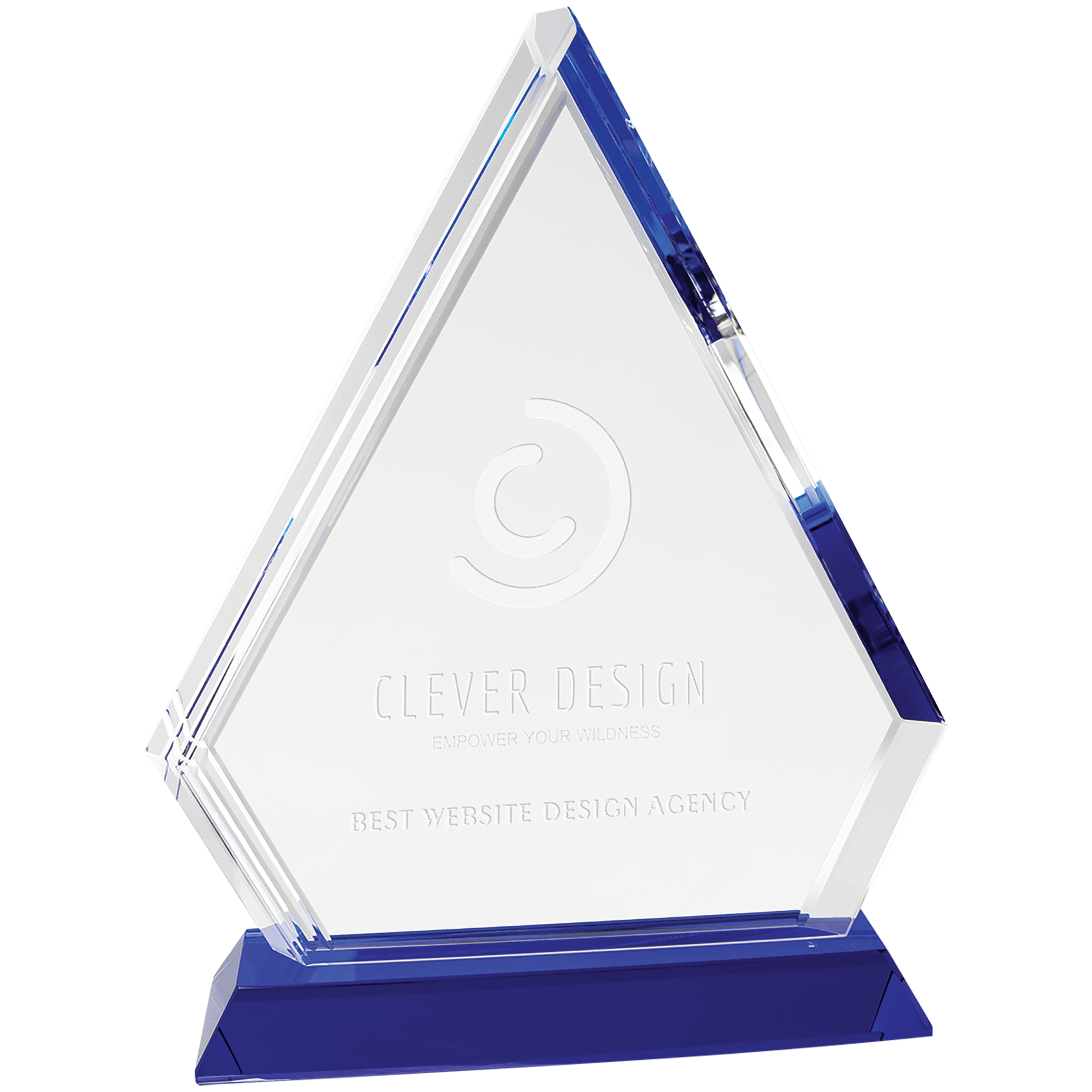 6" Clear Crystal with Clock and Black Crystal Trim