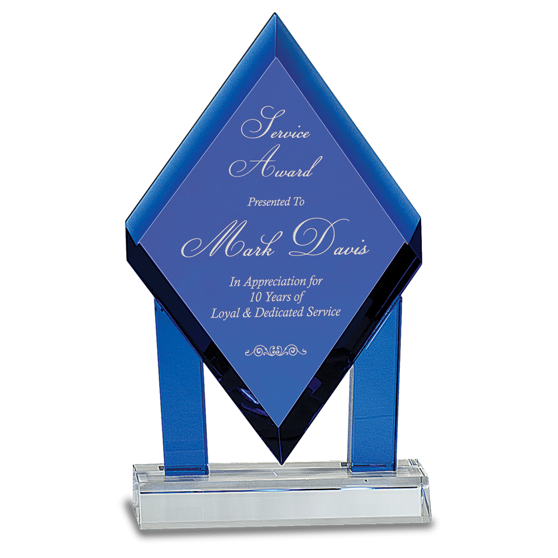 6" Clear Crystal with Clock and Black Crystal Trim