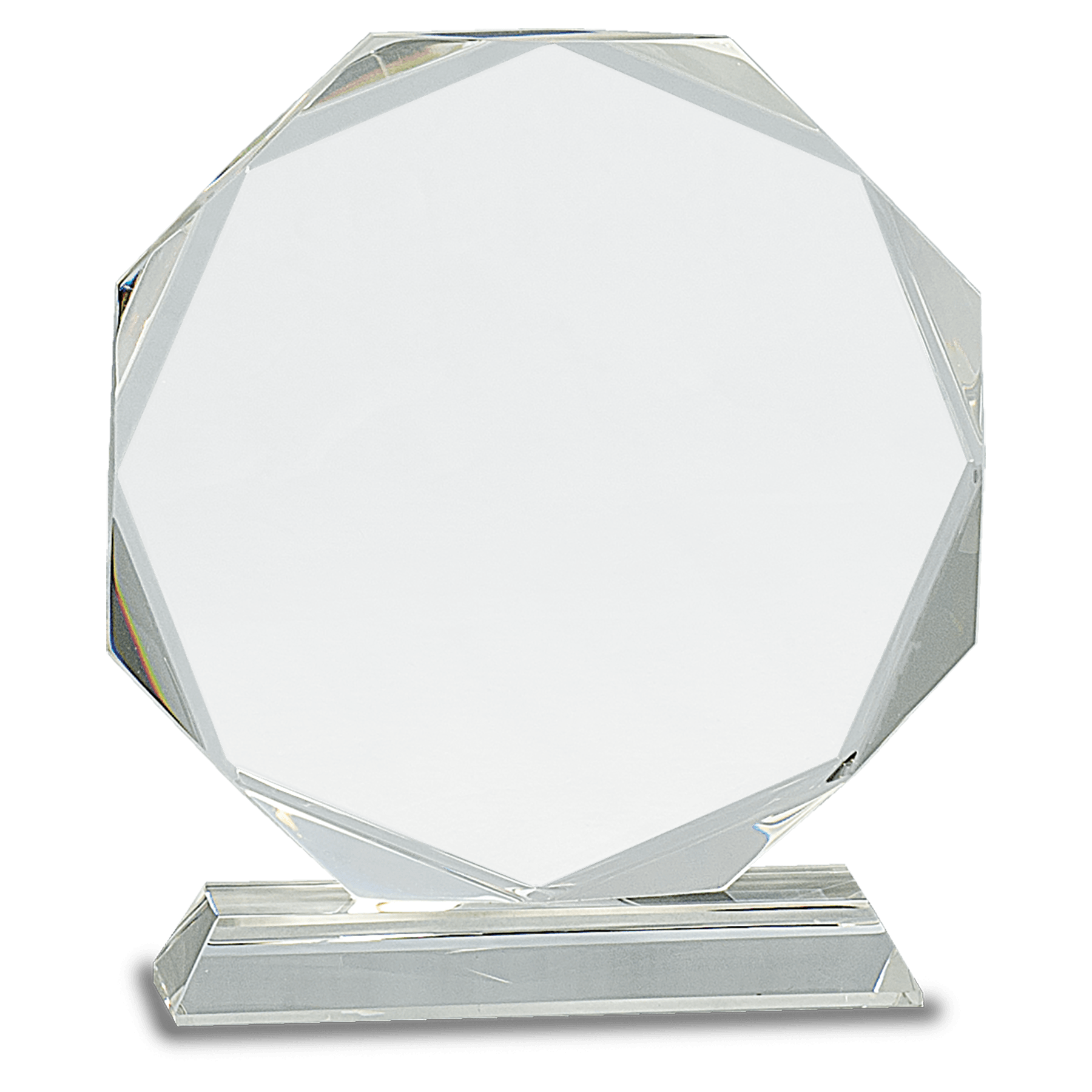 6" Clear Crystal with Clock and Black Crystal Trim