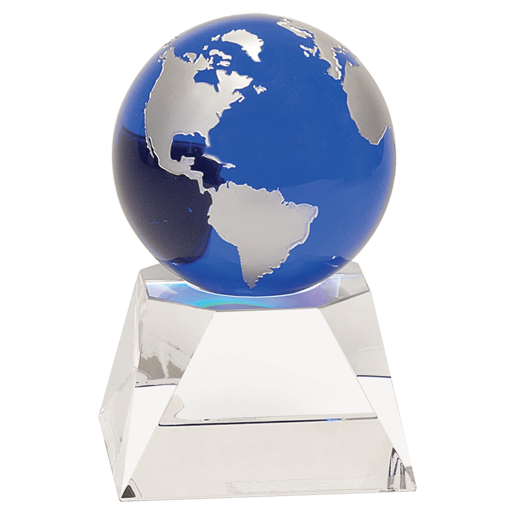 6" Clear Crystal with Clock and Black Crystal Trim