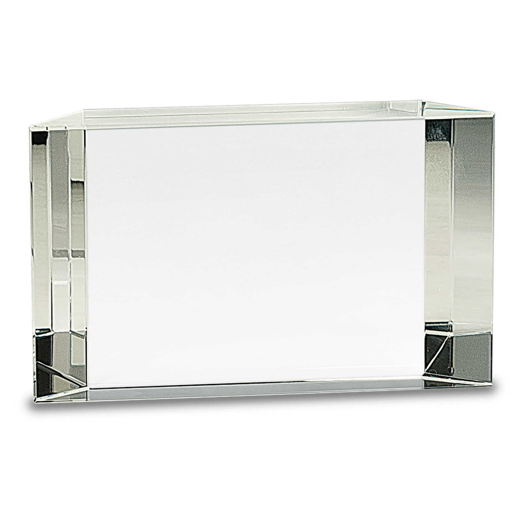 6" Clear Crystal with Clock and Black Crystal Trim