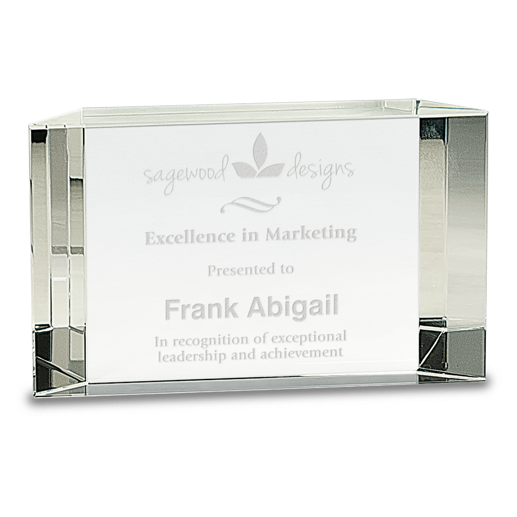 6" Clear Crystal with Clock and Black Crystal Trim