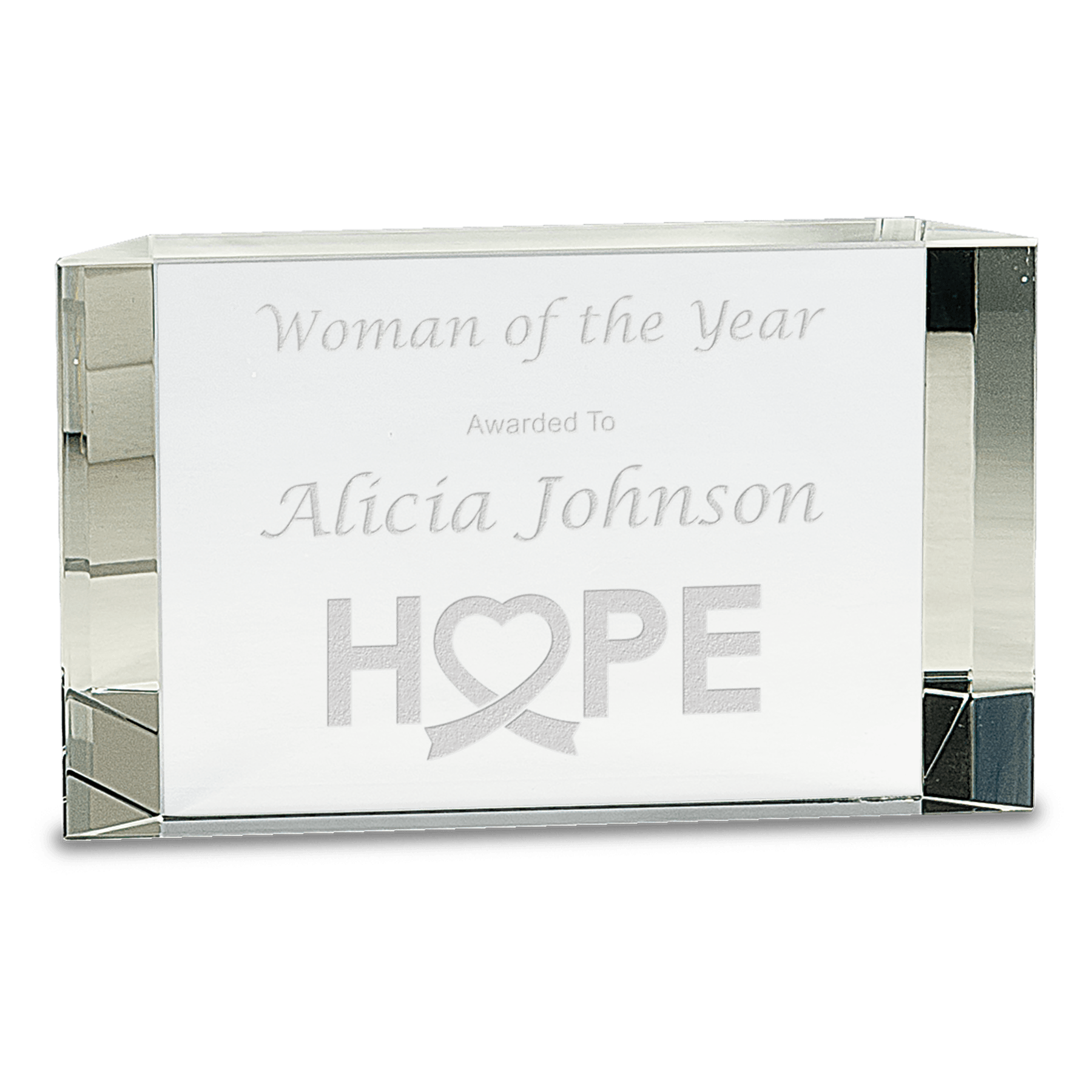 6" Clear Crystal with Clock and Black Crystal Trim