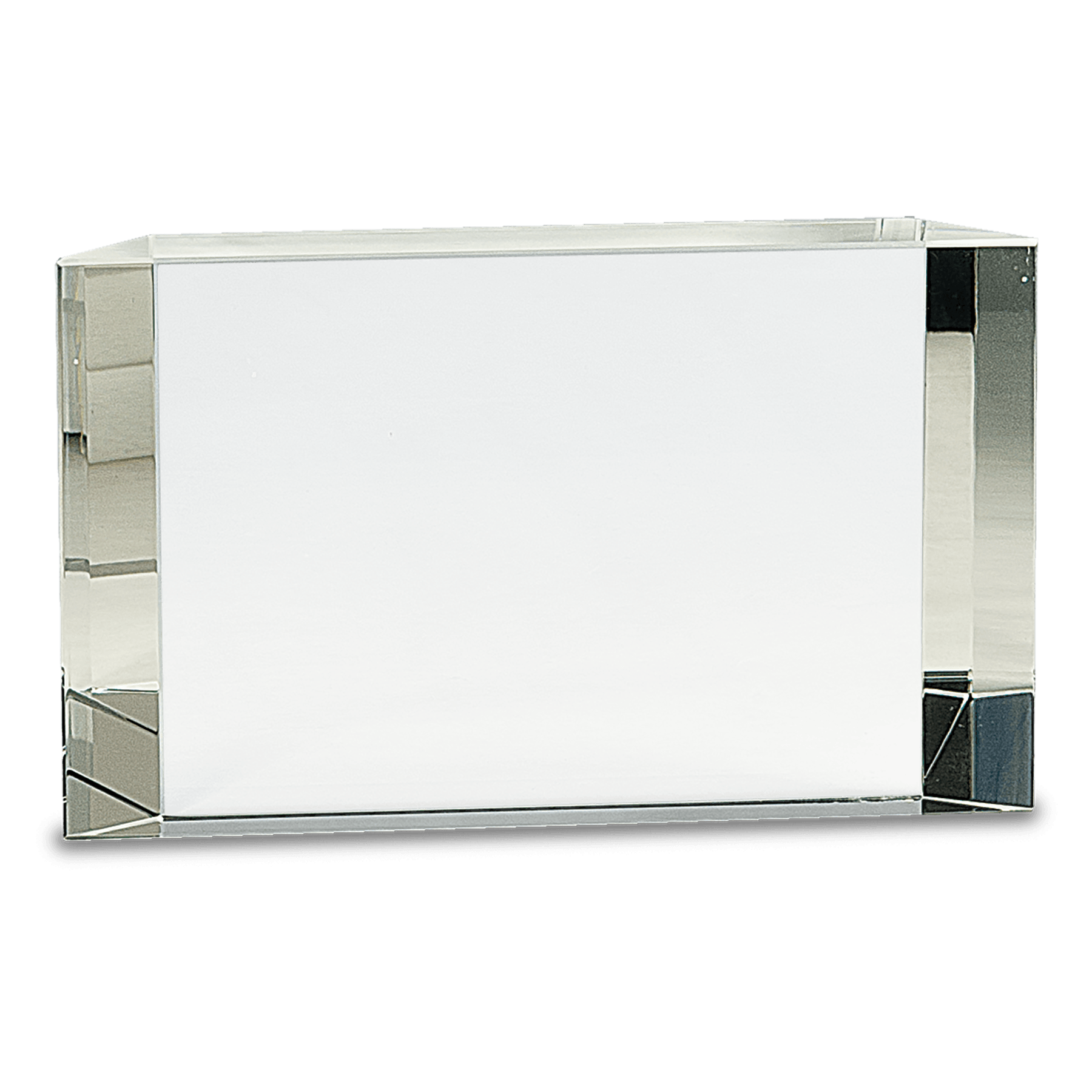 6" Clear Crystal with Clock and Black Crystal Trim