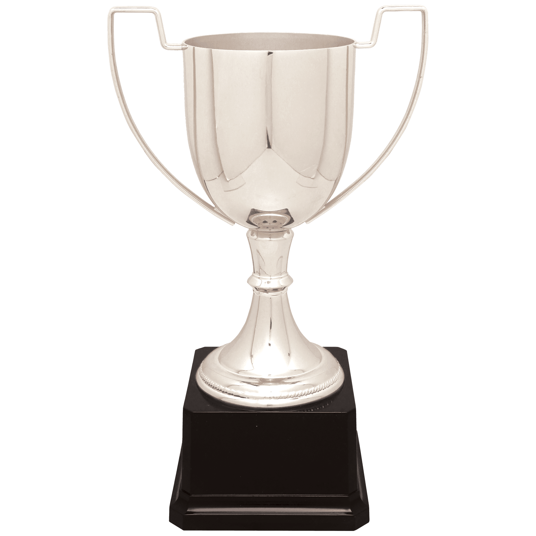 17 1/2" Silver Completed Zinc Cup Trophy on Plastic Base
