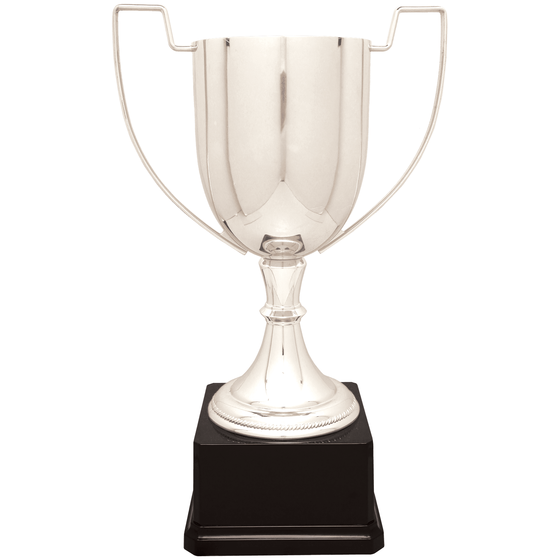 17 1/2" Silver Completed Zinc Cup Trophy on Plastic Base