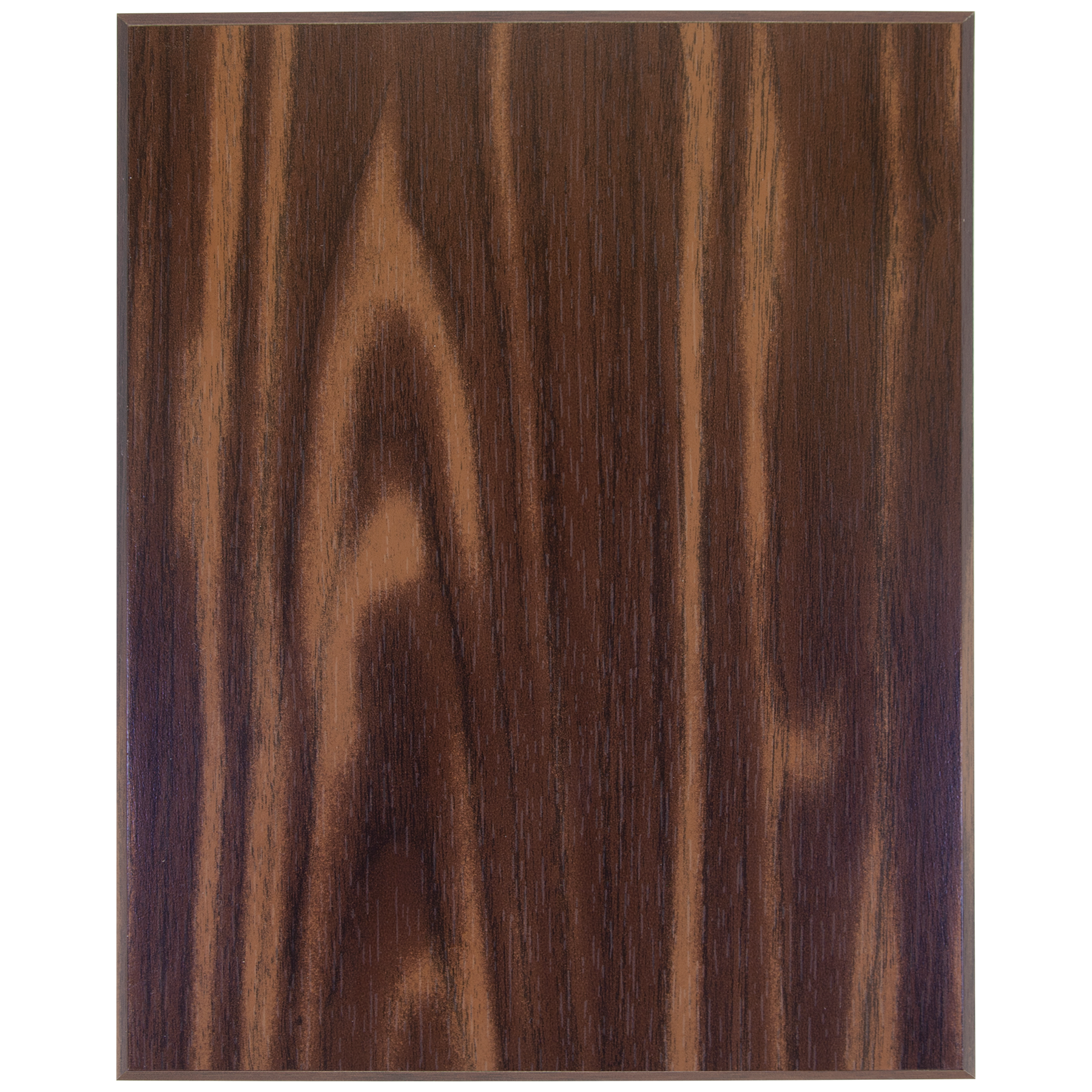 10 1/2" x 13" Walnut Finish Plaque with 45 Degree Bevel Edge