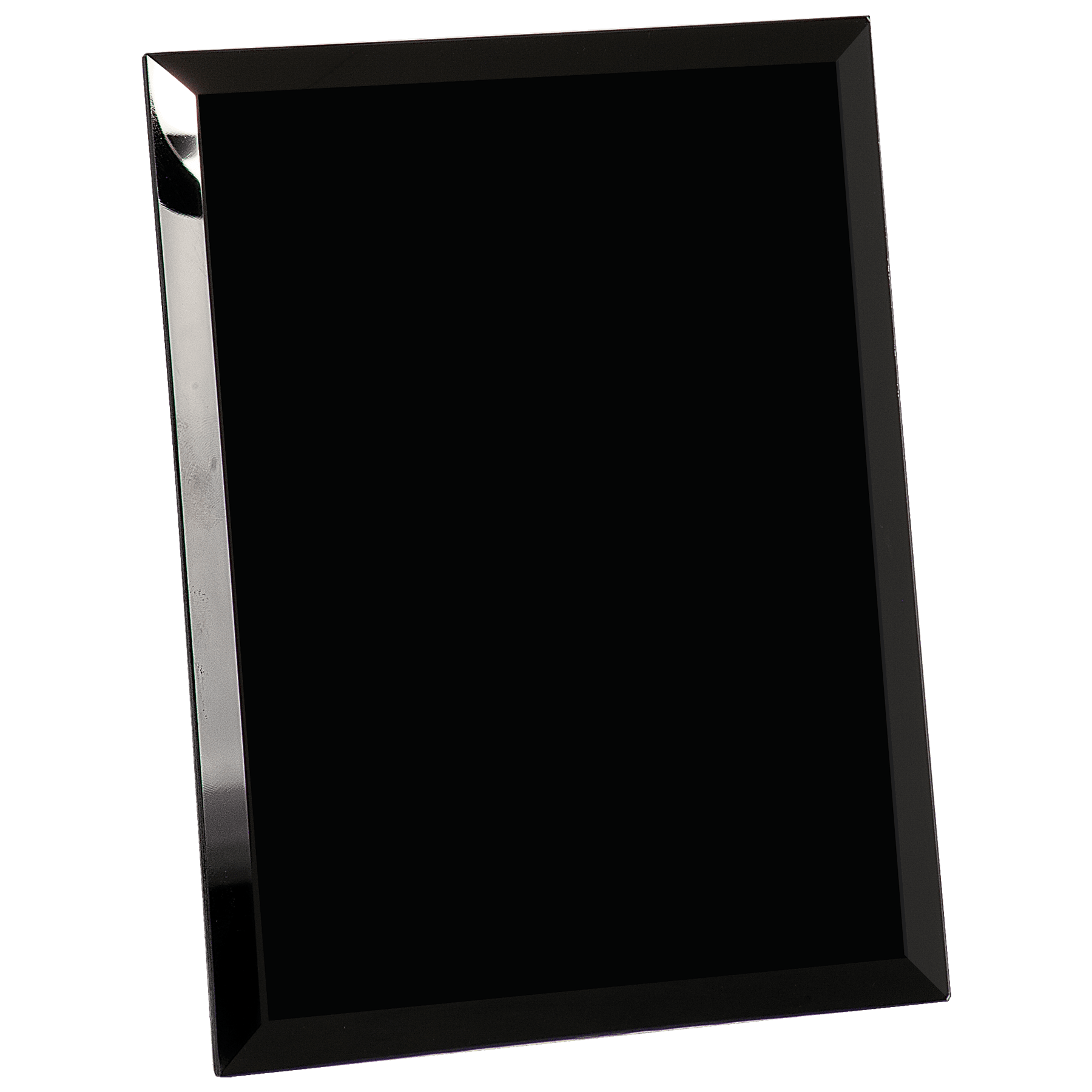 8" x 10" Black Glass Mirror Plaque