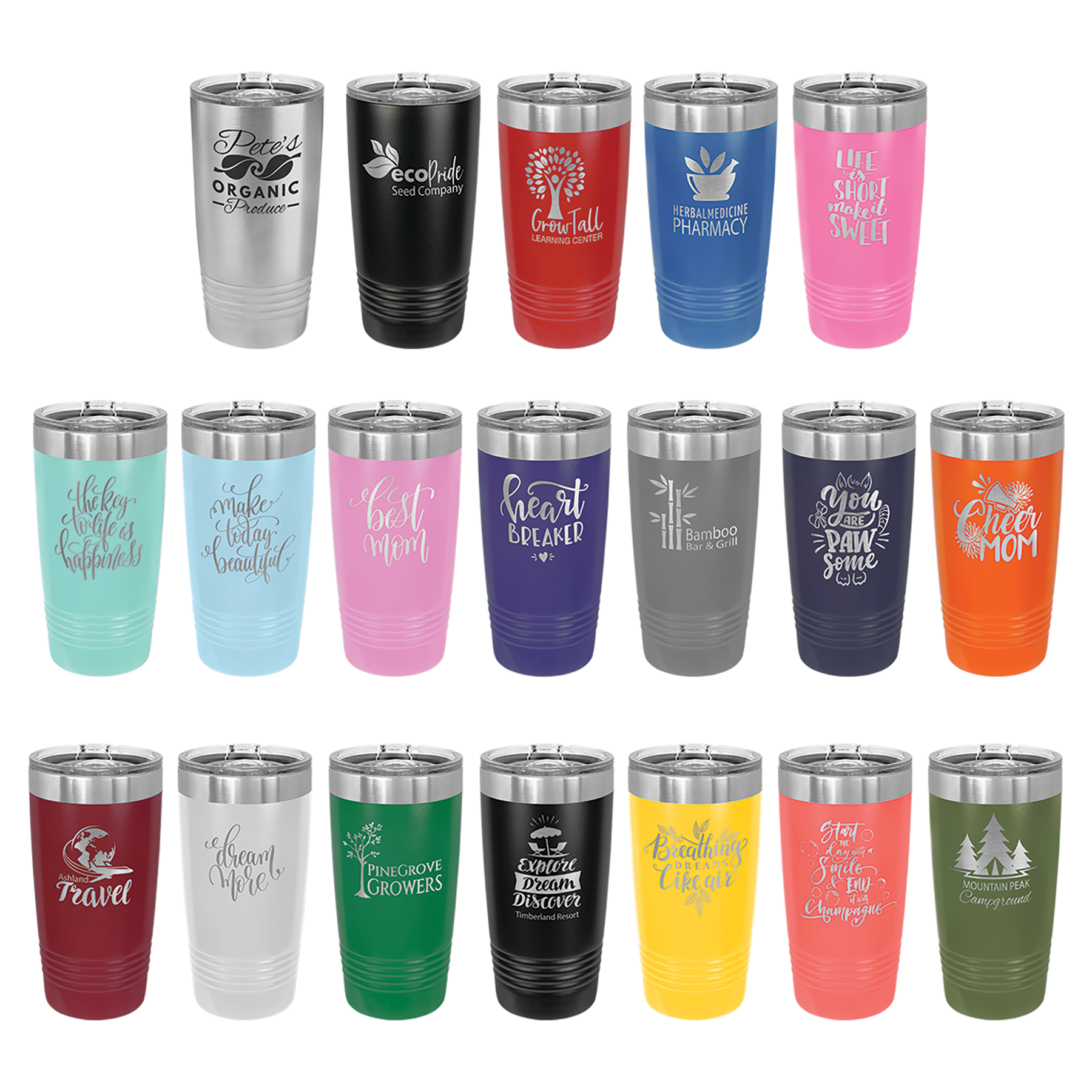 Polar Camel 30 oz Tumbler w/ Sliding Lid Olive Green