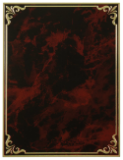 7" x 10" Red Marble/Gold Hi-Relief Plaque Plate