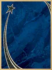 Brass Plated Steel Rising Star Plaque Plate