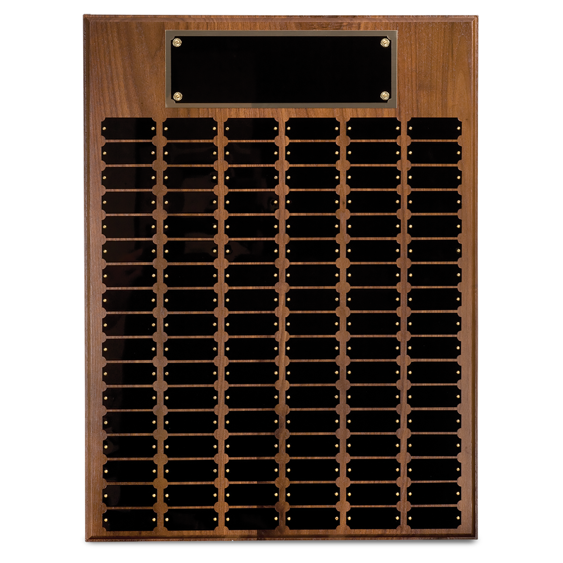 102 Plate Genuine Walnut Completed Perpetual Plaque