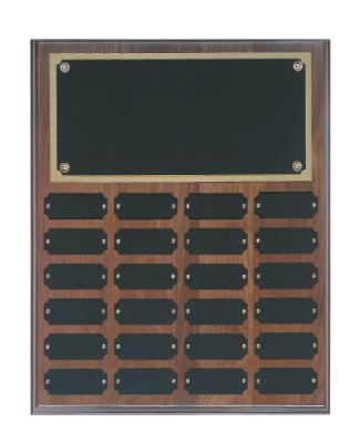 102 Plate Genuine Walnut Completed Perpetual Plaque