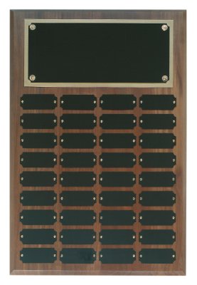 102 Plate Genuine Walnut Completed Perpetual Plaque
