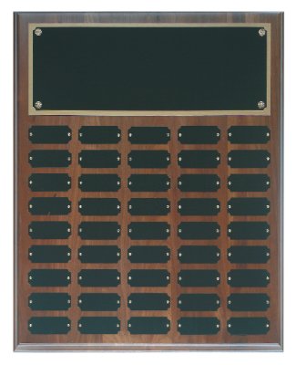 102 Plate Genuine Walnut Completed Perpetual Plaque
