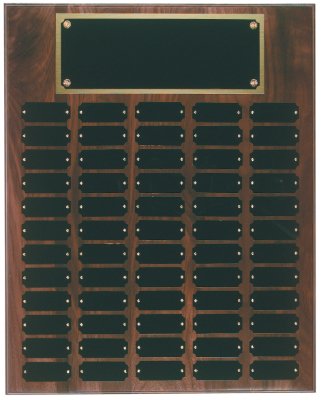 102 Plate Genuine Walnut Completed Perpetual Plaque