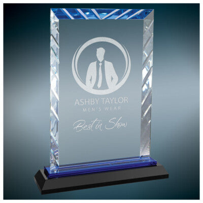 Accent Glass on Blue Base