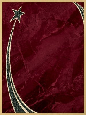 Brass Plated Steel Rising Star Plaque Plate