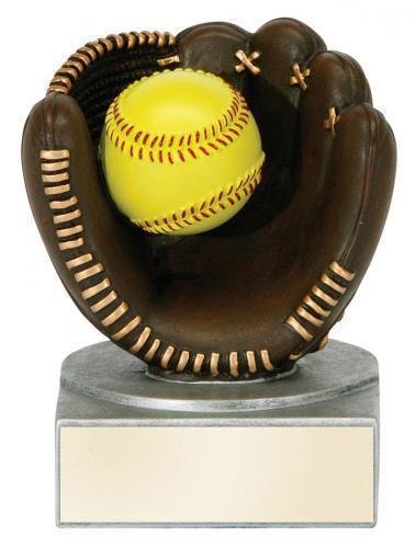 Resin Award (Softball on Rosewood Base)